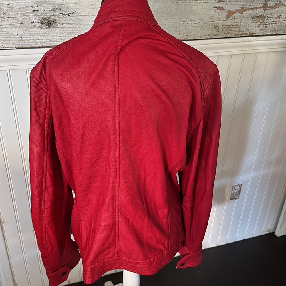 Red biker jacket - Picture 3 of 4